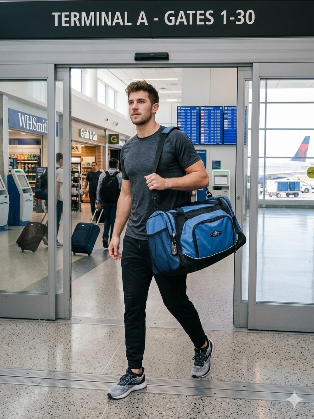 Champion Blue and Black Men's Duffel Bag